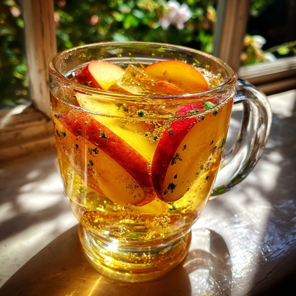 Ginger Peach Iced Green Tea