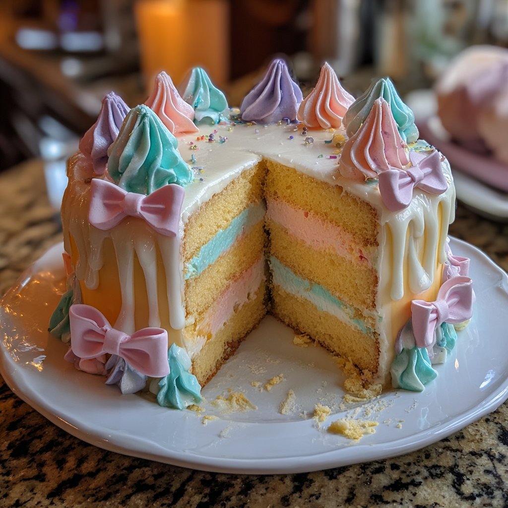Buttercream Birthday Cake with Bows