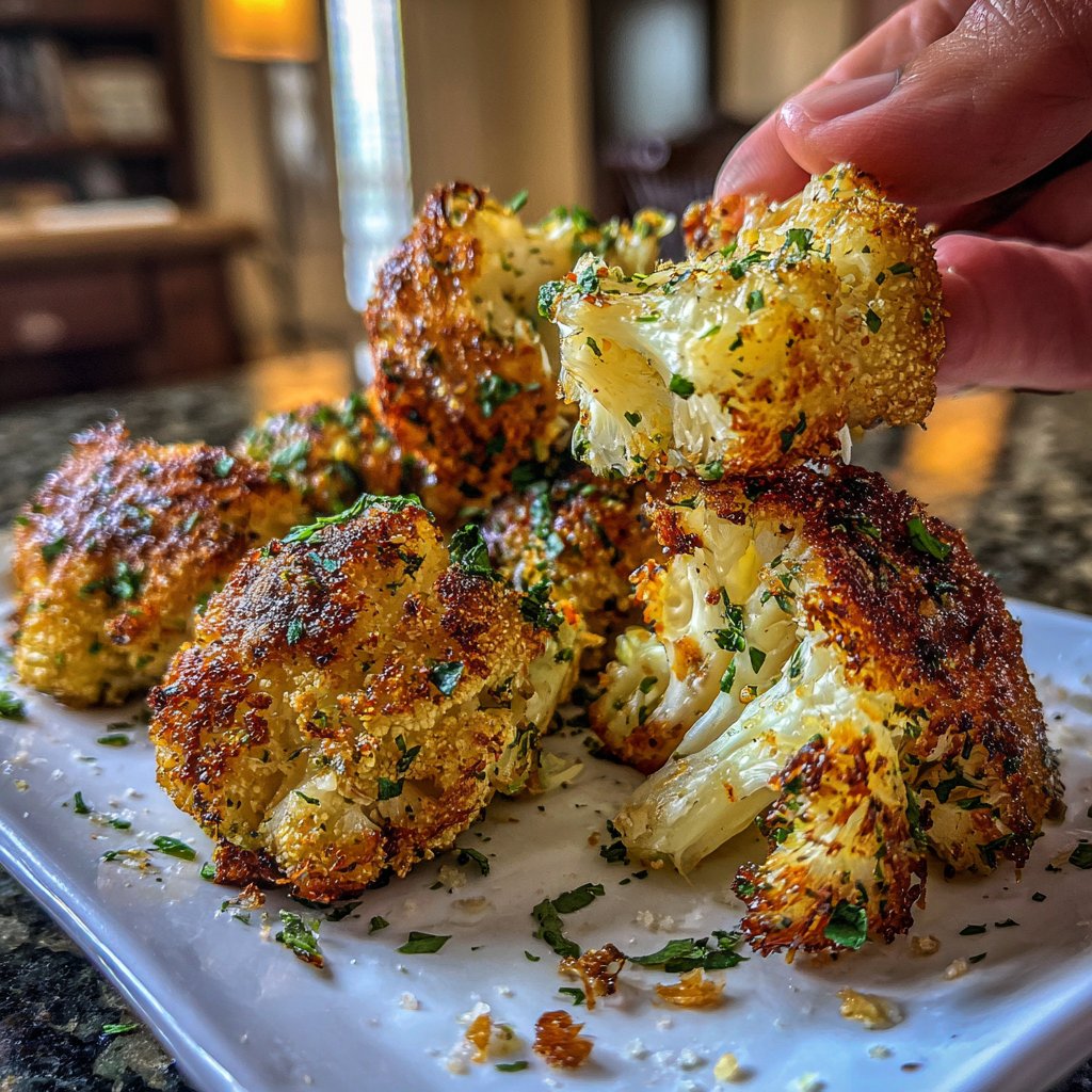 Roasted Garlic Cauliflower Bites
