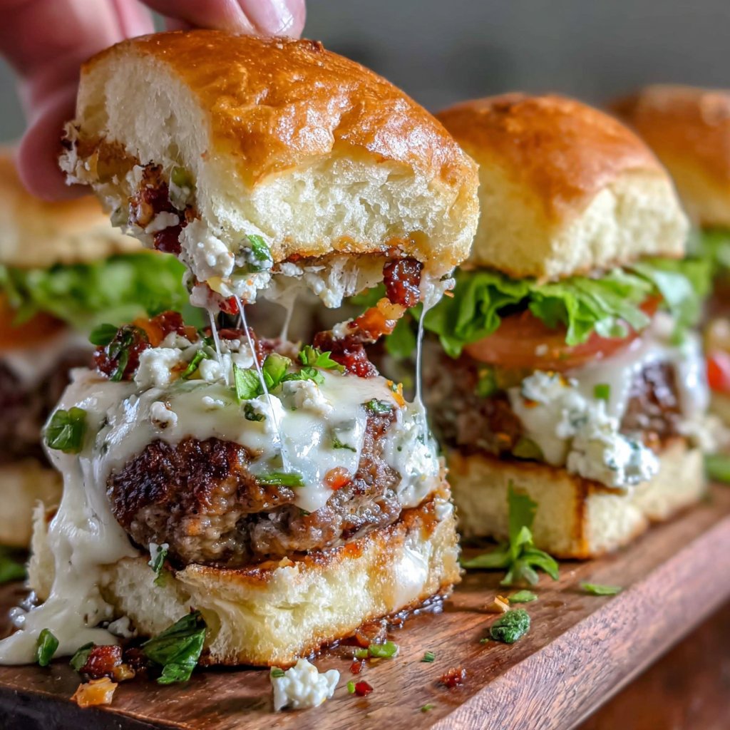Spicy Feta Hamburger Sliders