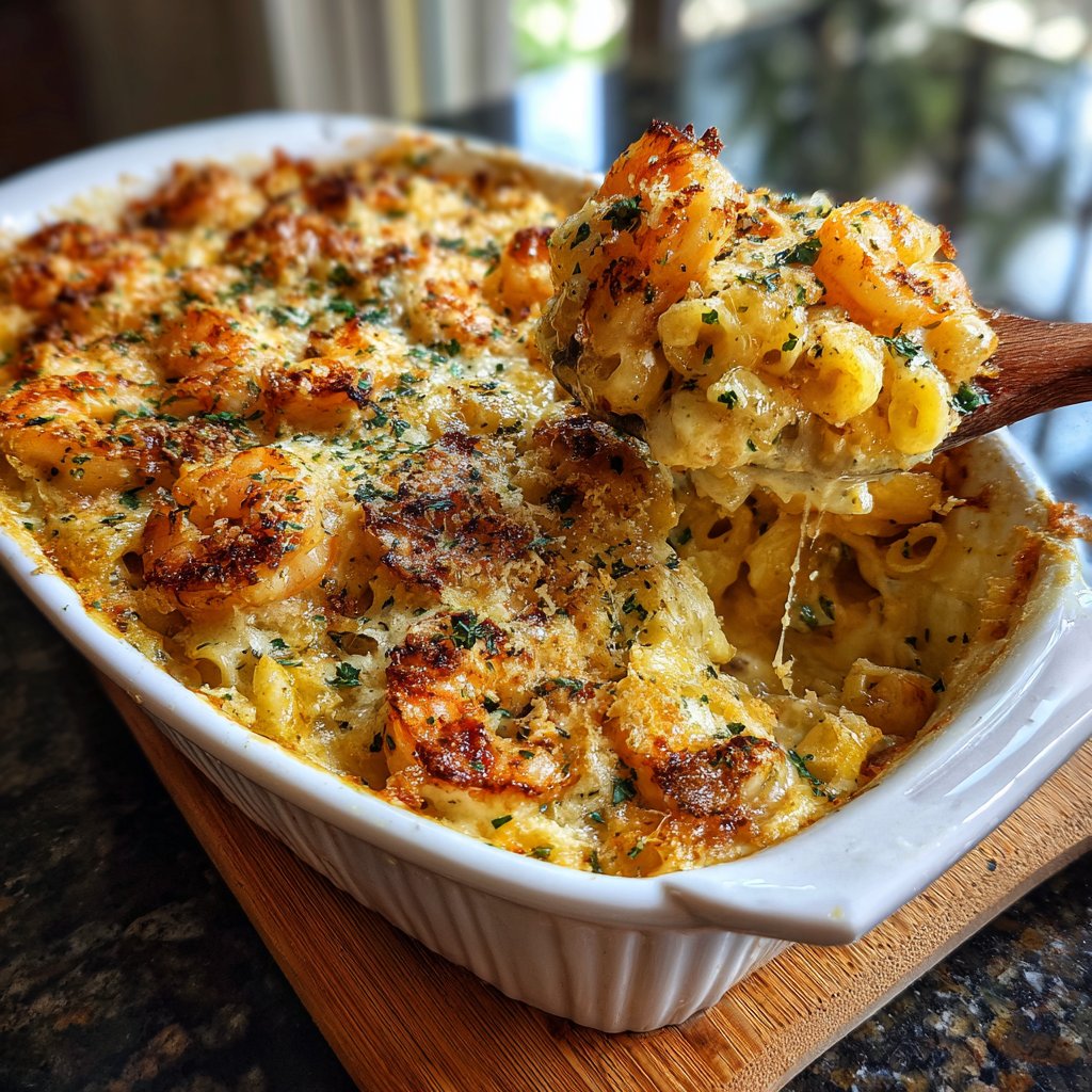 Oven-Baked Shrimp Pasta Casserole