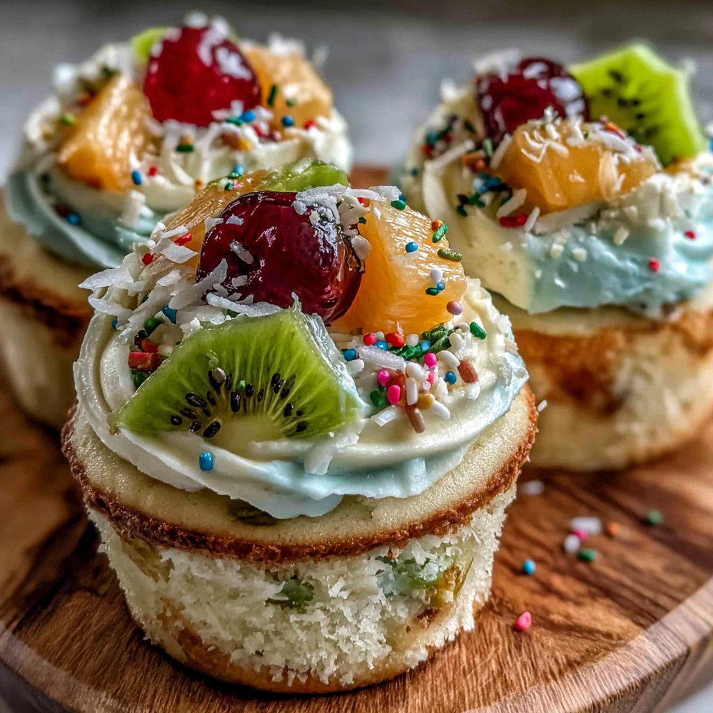 Tropical Graduation Cupcake Idea