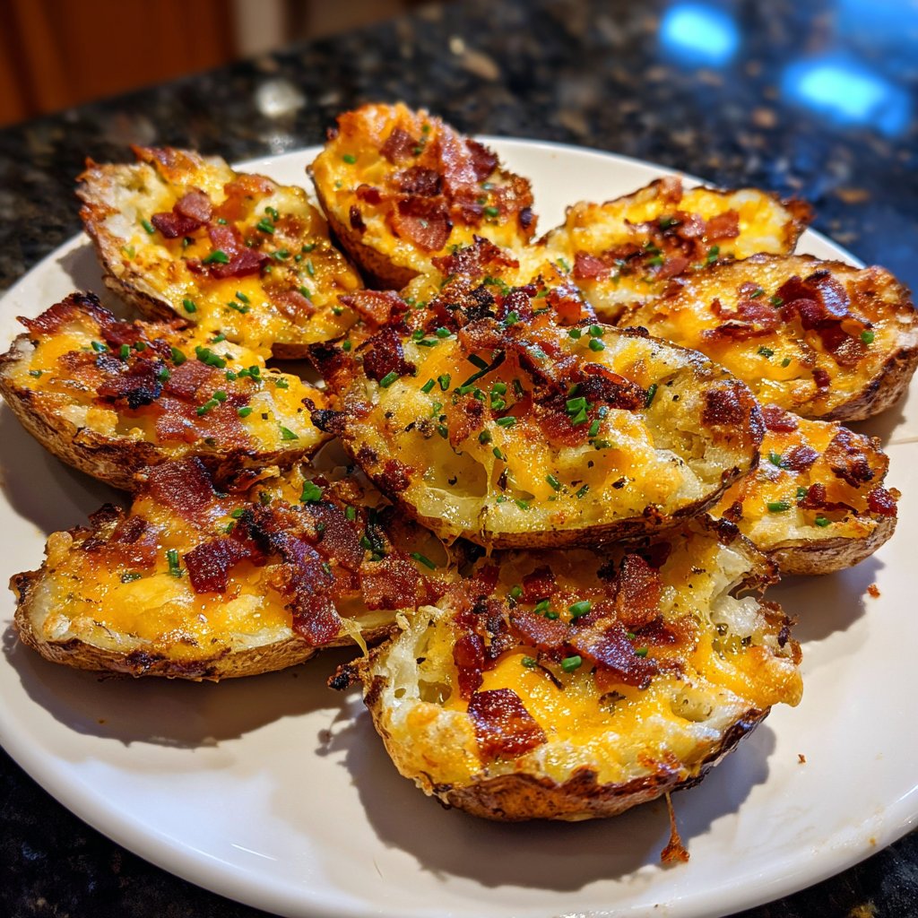 Loaded Airfryer Potato Skins
