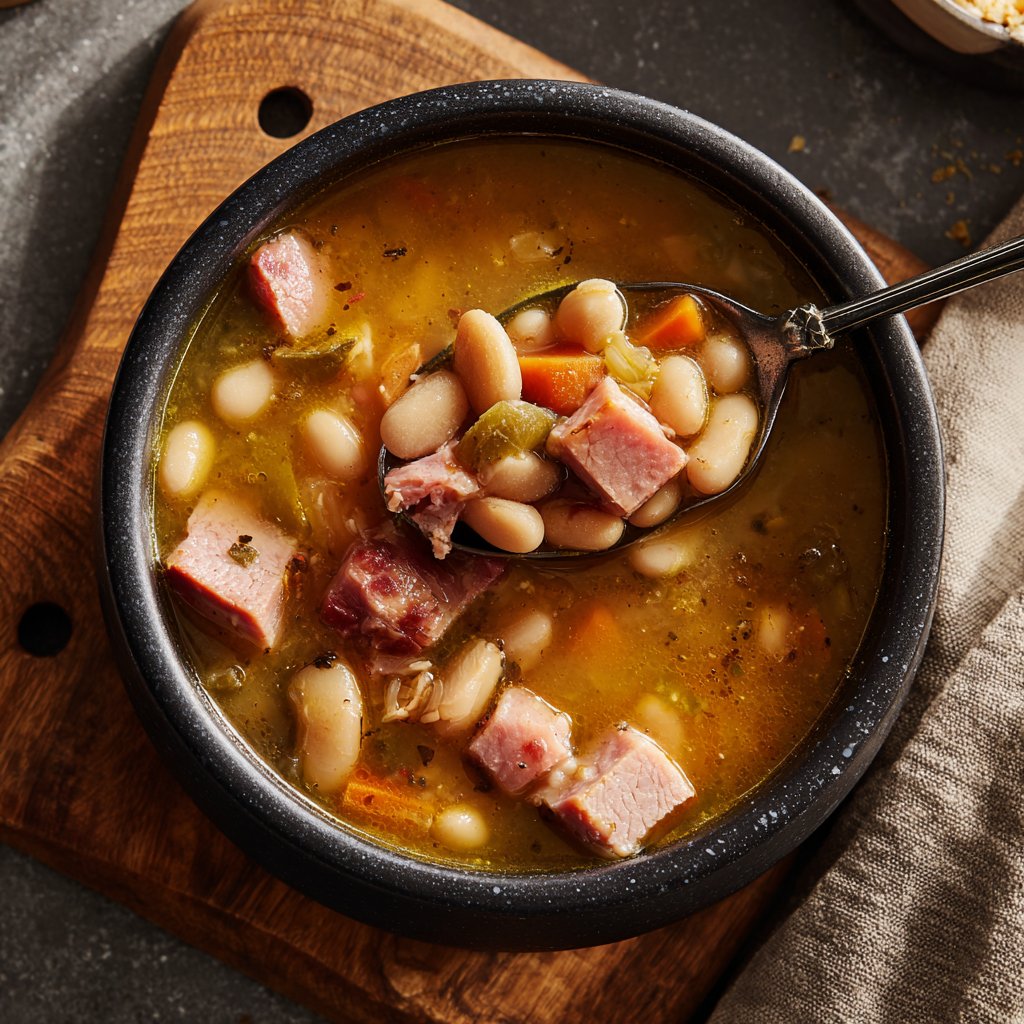 Ham and Bean Soup with Hearty Broth